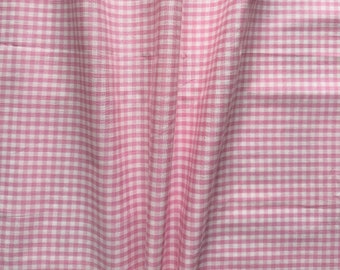 Pink Gingham Fabric | 100% Cotton | Fat Quarter| By the Yard