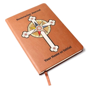 Rosicrucian Vegan Leather Journal: Personalized Rosy Cross Notebook Spiritual Journaling Rosicrucian Study image 7