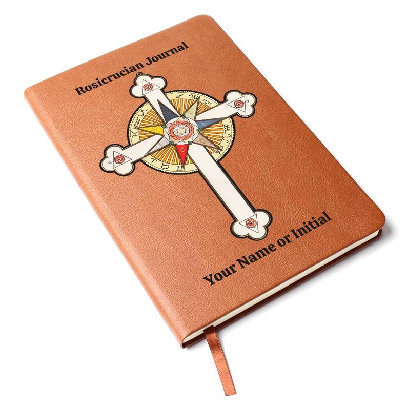 Rosicrucian Vegan Leather Journal: Personalized Rosy Cross Notebook Spiritual Journaling Rosicrucian Study image 7
