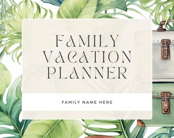 Family Vacation 2026 Planner: Disc bound insert punched for Levenger disc system HP workbook disc punched for Arc system