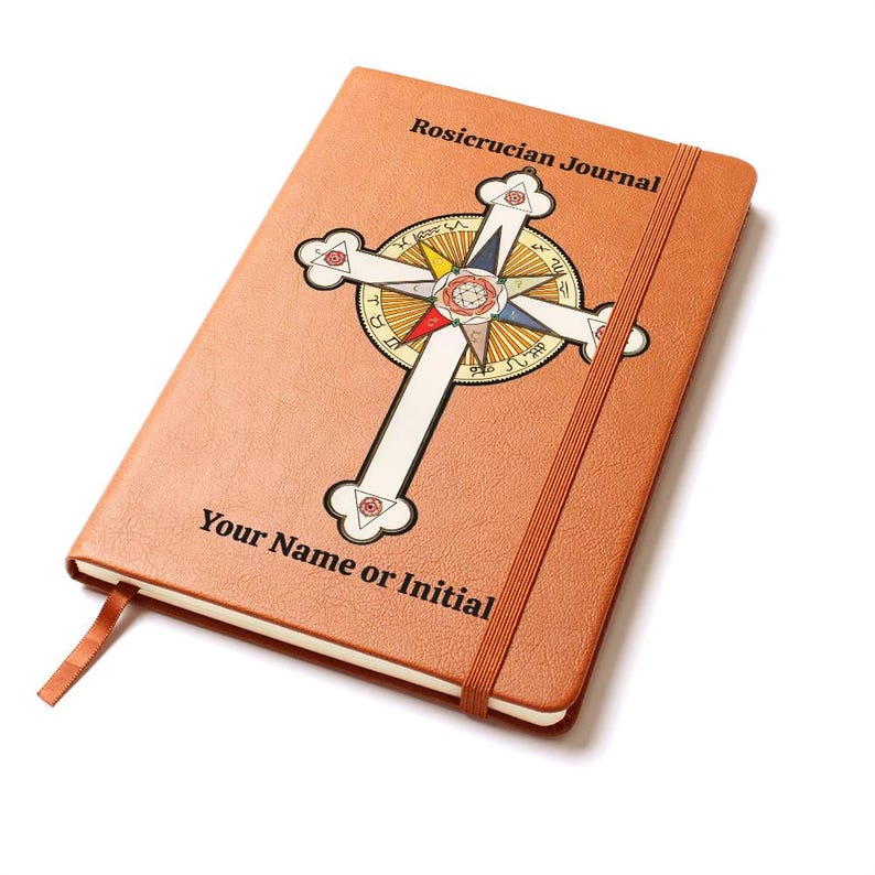 Rosicrucian Vegan Leather Journal: Personalized Rosy Cross Notebook Spiritual Journaling Rosicrucian Study image 8
