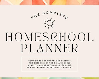 Homeschool Planner Disc bound insert punched for Levenger disc system HP workbook disc punched for Arc system