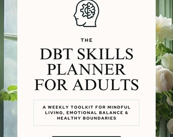 DBT Skills Planner: Disc bound insert punched for Levenger disc system HP workbook disc punched for Arc system