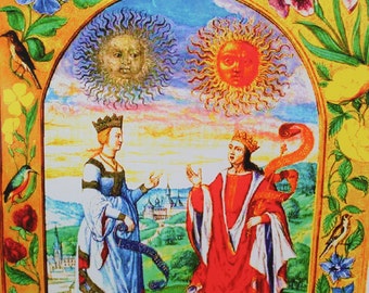 Splendor Solis, Esoteric Art, illuminated Manuscript, Occult Book, Sacred Geometry Art, Alchemy Print, Free Mason, Rosicrucian