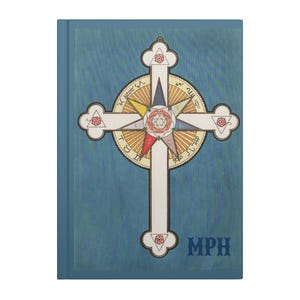 Rosicrucian Hardcover Journal Notebook Spiritual Journaling Rose Cross Journal Personalized Gift for Rosicrucian Study Group Stationery