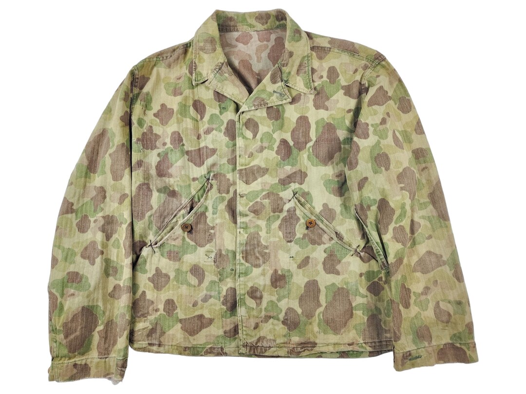WWII US Army HBT Frogskin Camouflage M-43 Field Reworked WWII US Army HBT Frogskin Camouflage M-43 Field Reworked
