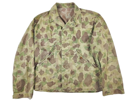WWII US Army HBT Frogskin Camouflage M-43 Field Reworked WWII US Army HBT Frogskin Camouflage M-43 Field Reworked