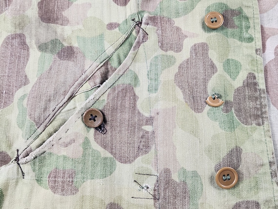 WWII US Army HBT Frogskin Camouflage M-43 Field Reworked Jacket