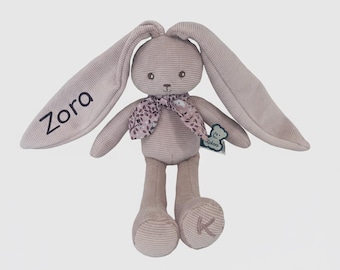 Personalised Lilac Bunny Soft Toy – Newborn Keepsake Gift | Baby Shower Present | Custom Name Rabbit Comforter