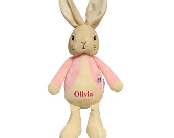 Personalised My First Flopsy Bunny Plush | Custom Baby Soft Toy with Name | Newborn Keepsake Gift | Baby Shower Present