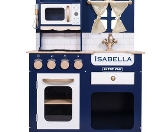 Personalised Luxury Wooden Children's Play Kitchen - Pretend Play - Children's Toy Kitchen - Play Oven - Toy Microwave -