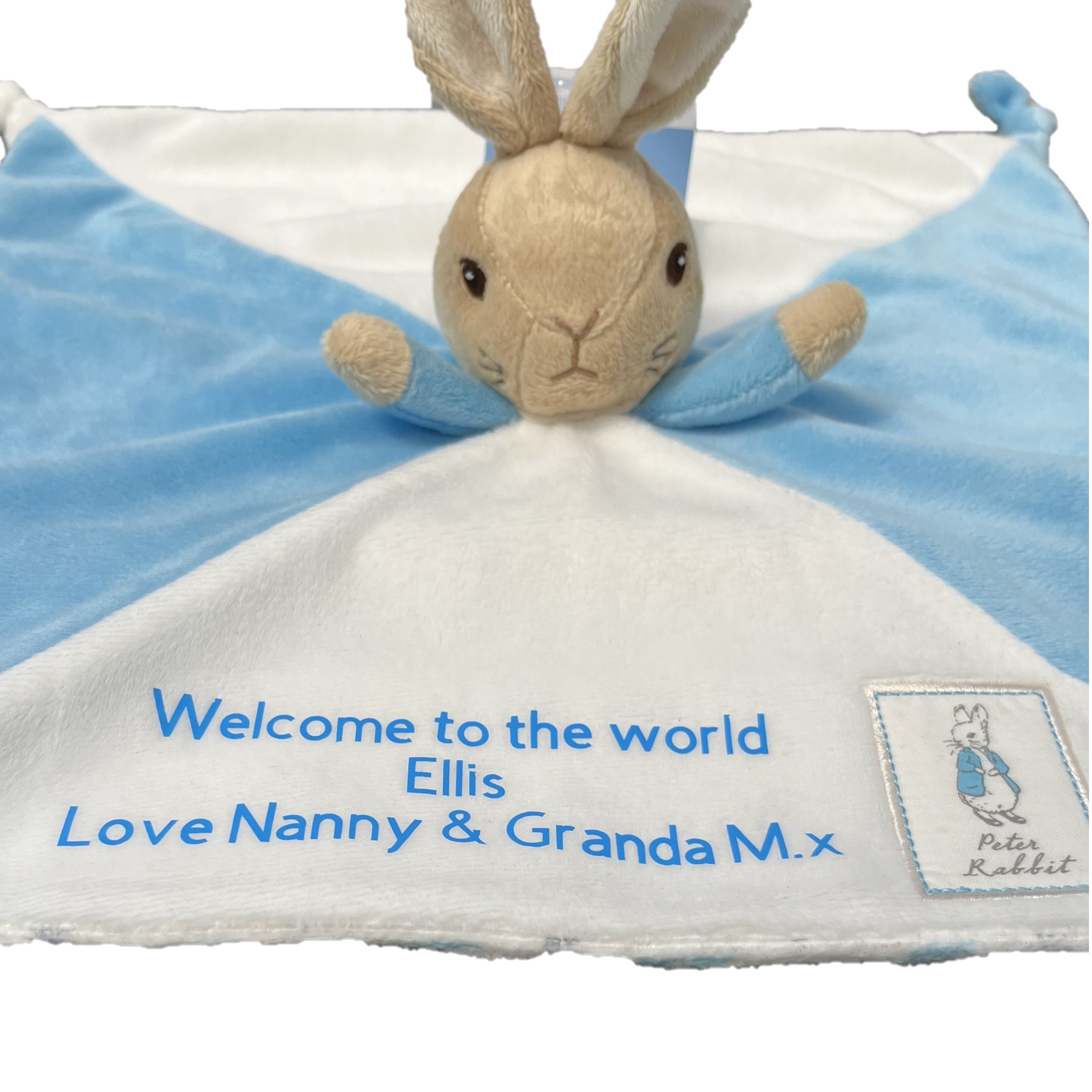 Personalised Beatrix Potter Peter Rabbit Comfort Blanket Soft Toy Etsy Canada