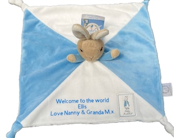 Personalised - Beatrix Potter - Peter Rabbit - Comfort Blanket - Soft Toy