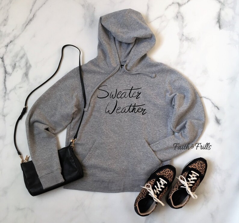 Autumn sweaters Sweater Weather Women/'s Hand Lettered Hoodie Sweater weather hoodies Women/'s hoody Women/'s Graphic Tee Fall hoodies
