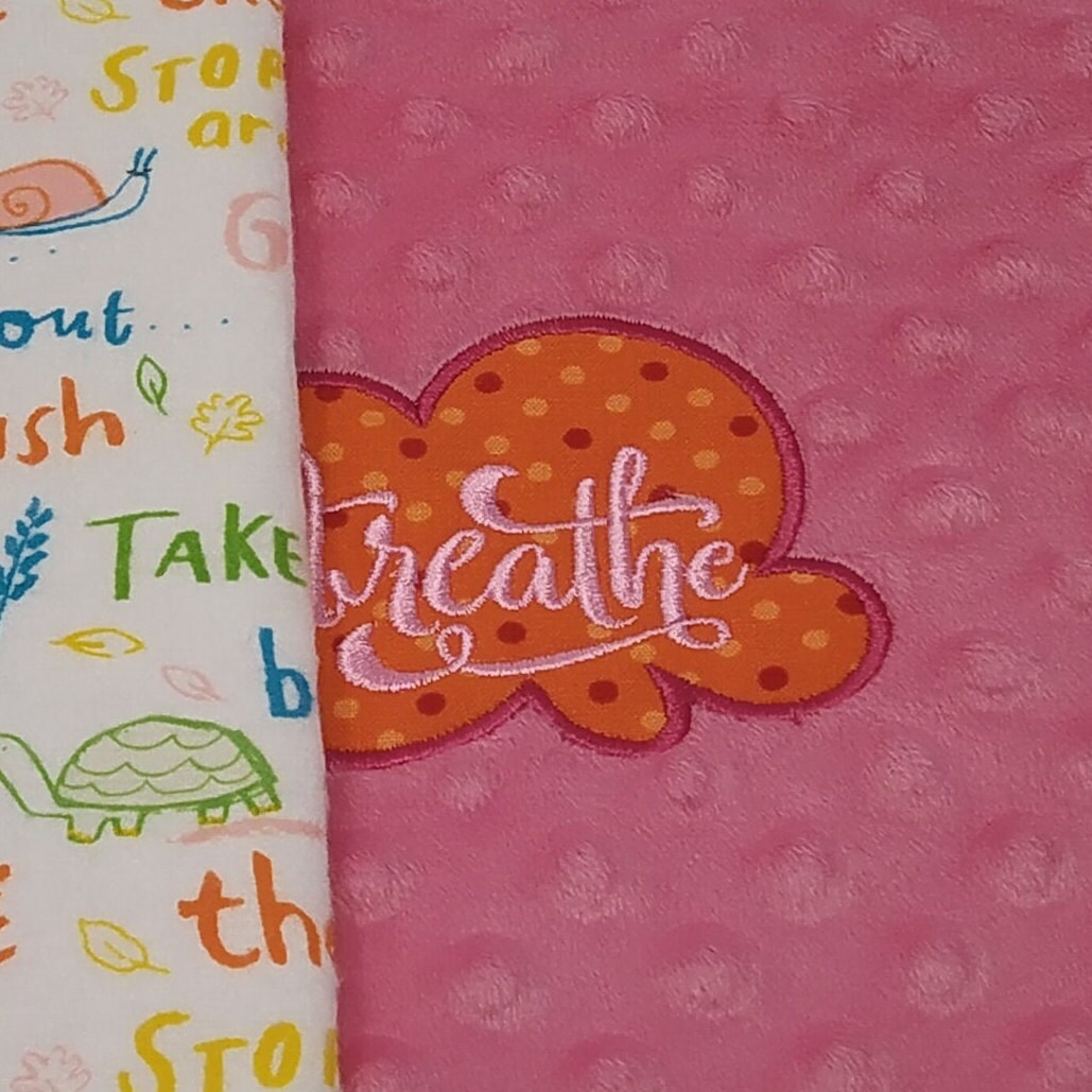 Personalized Baby Lovey Breathe Orange Cloud Girl or Boy Etsy