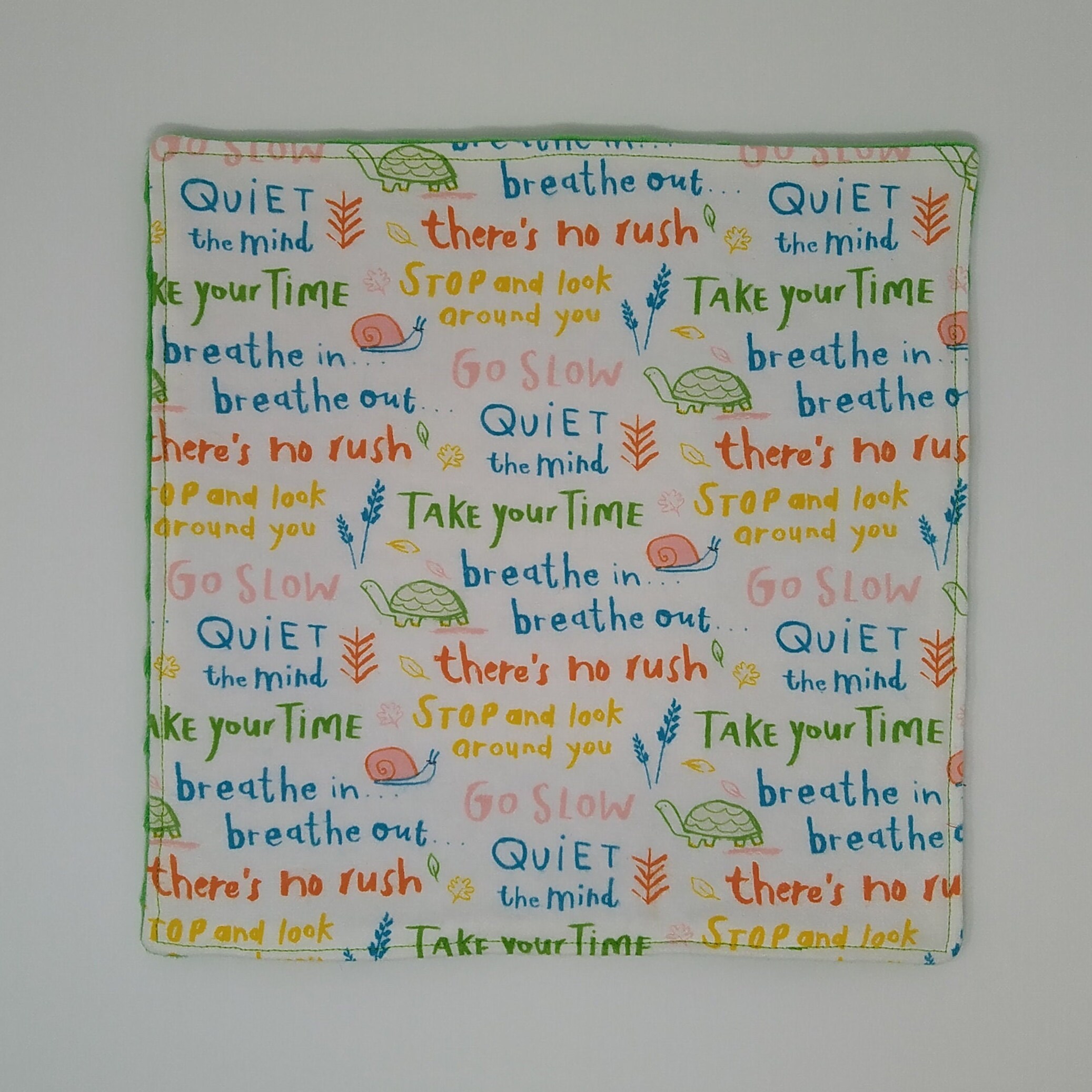 Personalized Baby Lovey, Breathe Orange Cloud, Girl or Boy Customized