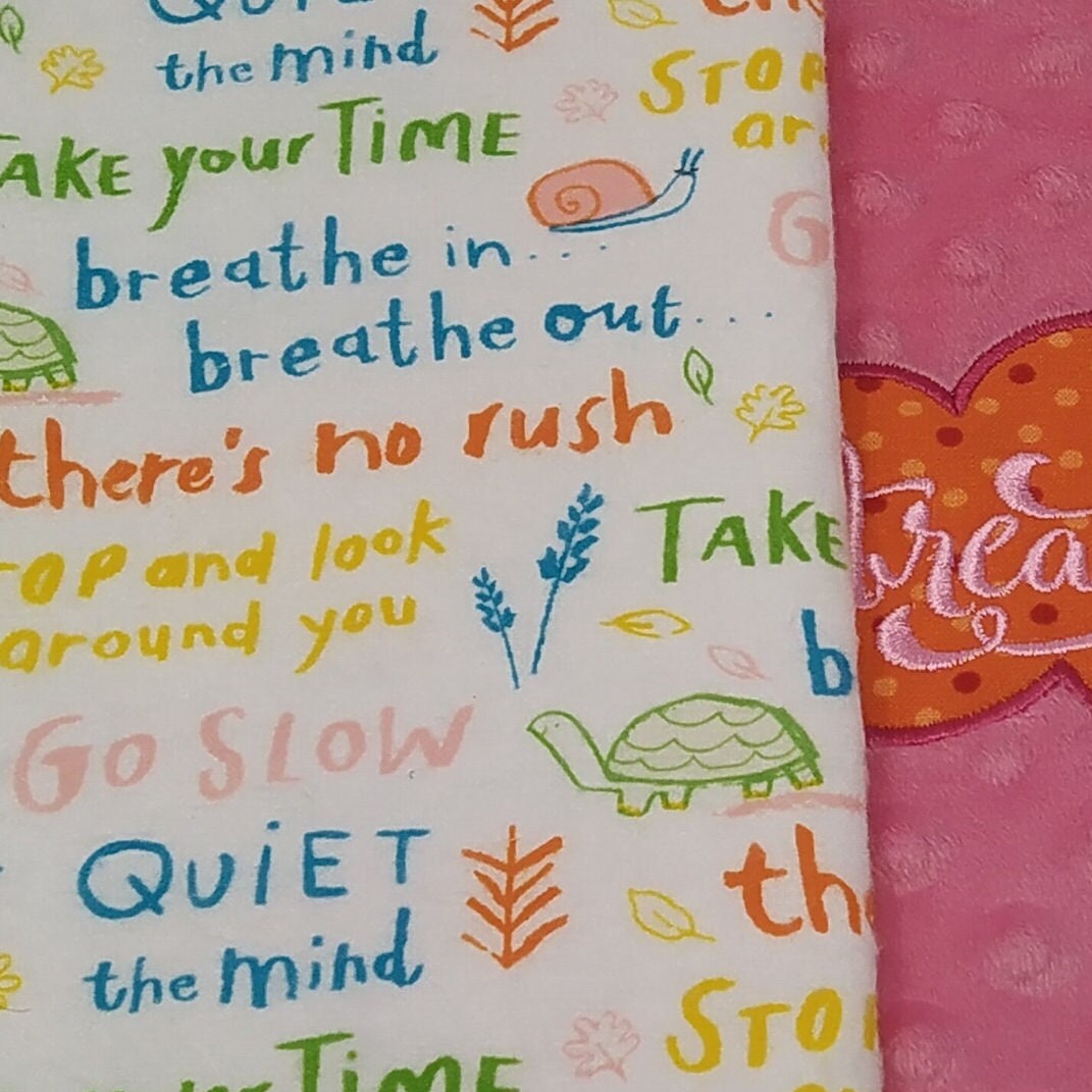 Personalized Baby Lovey Breathe Orange Cloud Girl or Boy Etsy