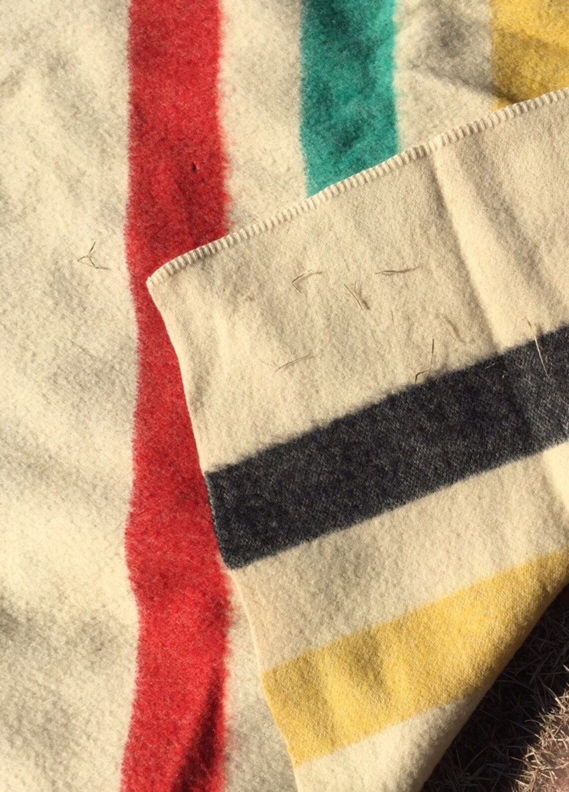 Vintage Faribo Wool Blanket Faribault Mills // Striped Four Etsy