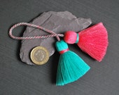 MORE COLOURS High Quality Double Ended Cotton Tassels Handmade Cute Double Tassels