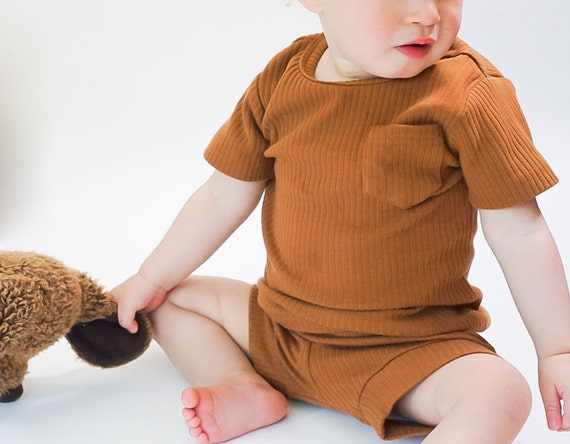 Ribbed Baby Shorts Set 2 Piece Shorts Set for Kids Boys Shorts Set Girls Shorts Set Newborn Gift