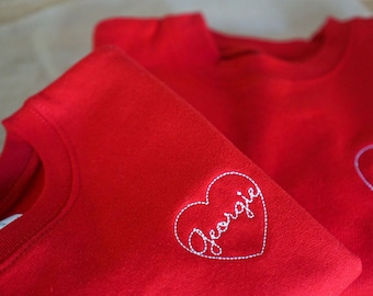 Personalized Valentines Sweatshirt | Heart Name Sweatshirt | Toddler Sweatshirt