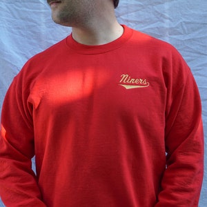 Crewneck embroidered sweatshirt w/ athletic spirit. Custom embroidered mens sweatshirt, Gift for him, Personalized sweatshirt, Fathers Day image 3