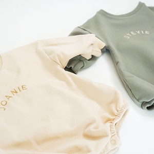 Baby Sweatshirt Romper Personalized Sweatshirt for Infants Neutral Sweatshirt for Baby Newborn Gift image 4