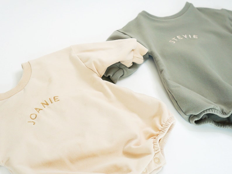 Baby Sweatshirt Romper Personalized Sweatshirt for Infants Neutral Sweatshirt for Baby Newborn Gift image 4
