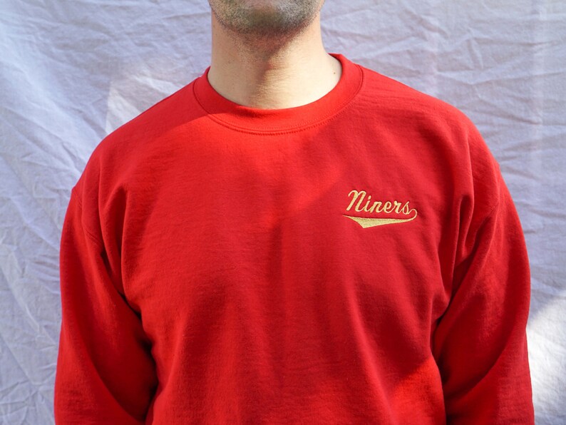 Crewneck embroidered sweatshirt w/ athletic spirit. Custom embroidered mens sweatshirt, Gift for him, Personalized sweatshirt, Fathers Day image 5