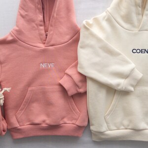 Custom Kids Sweatshirt | Toddler or Baby Hoodie Sweatshirt Set | Embroidered Baby Sweatshirt | Baby Sweatshirt with Name | Baby Boy Gift image 4