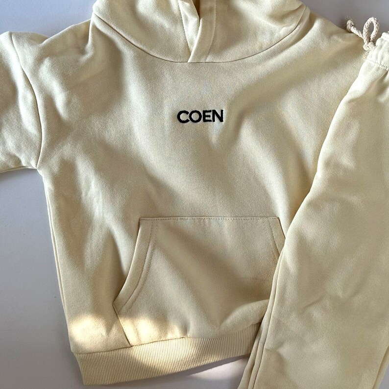 Custom Kids Sweatshirt | Toddler or Baby Hoodie Sweatshirt Set | Embroidered Baby Sweatshirt | Baby Sweatshirt with Name | Baby Boy Gift image 2