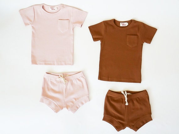 Ribbed Baby Shorts Set 2 Piece Shorts Set for Kids Boys Shorts Set Girls Shorts Set Newborn Gift Etsy Canada