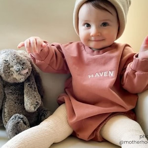 Baby Sweatshirt Romper Personalized Sweatshirt for Infants image 2