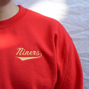 Crewneck embroidered sweatshirt w/ athletic spirit. Custom embroidered mens sweatshirt, Gift for him, Personalized sweatshirt, Fathers Day