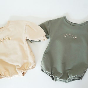 Baby Sweatshirt Romper Personalized Sweatshirt for Infants Neutral Sweatshirt for Baby Newborn Gift image 1