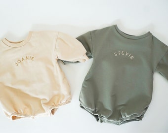 Baby Sweatshirt Romper | Personalized Sweatshirt for Infants | Neutral Sweatshirt for Baby | Newborn Gift