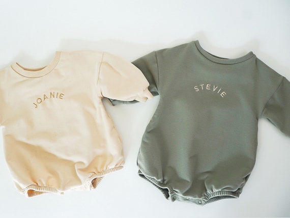 Baby Sweatshirt Romper | Personalized Sweatshirt for Infants | Neutral Sweatshirt for Baby | Newborn Gift