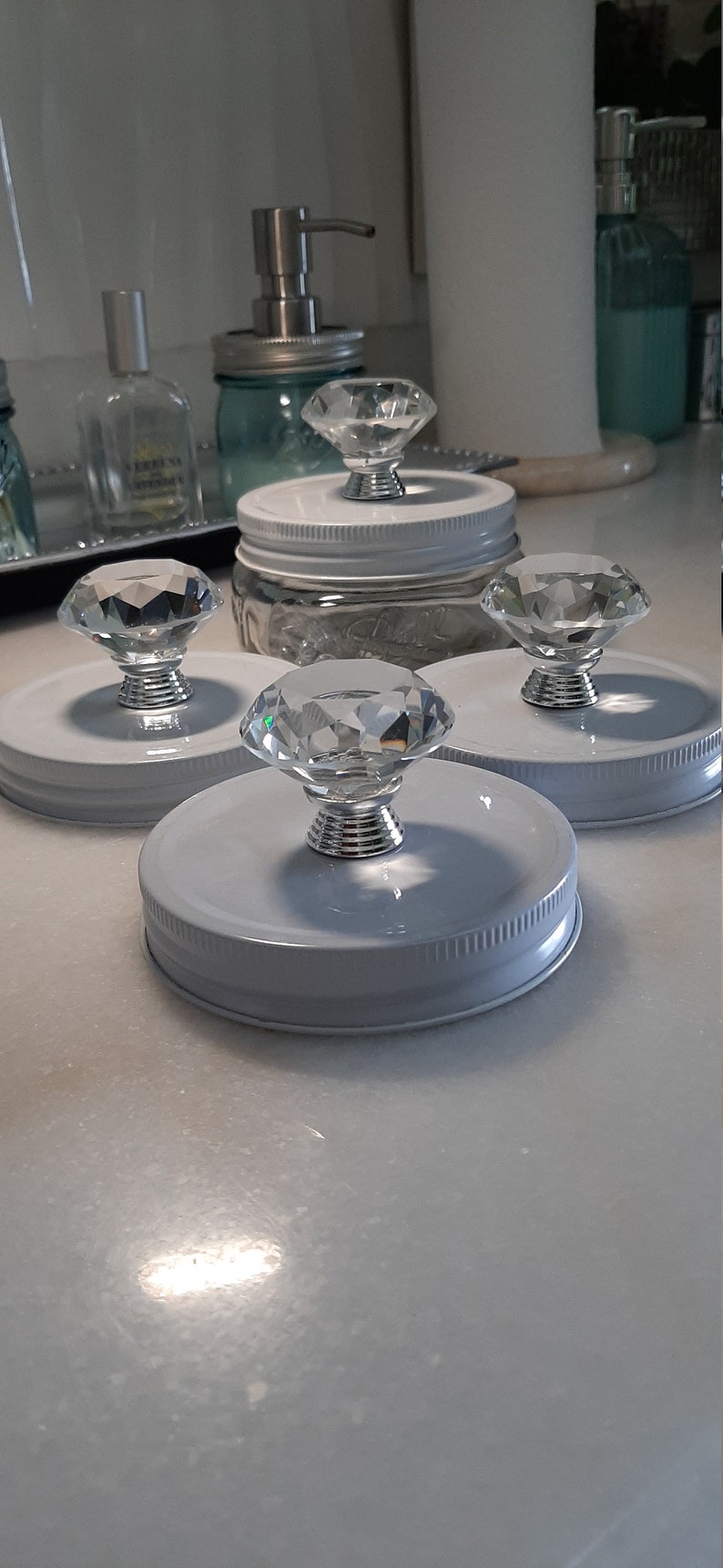 Wide Mouth Decorative Mason Jar Lid White or Black Etsy