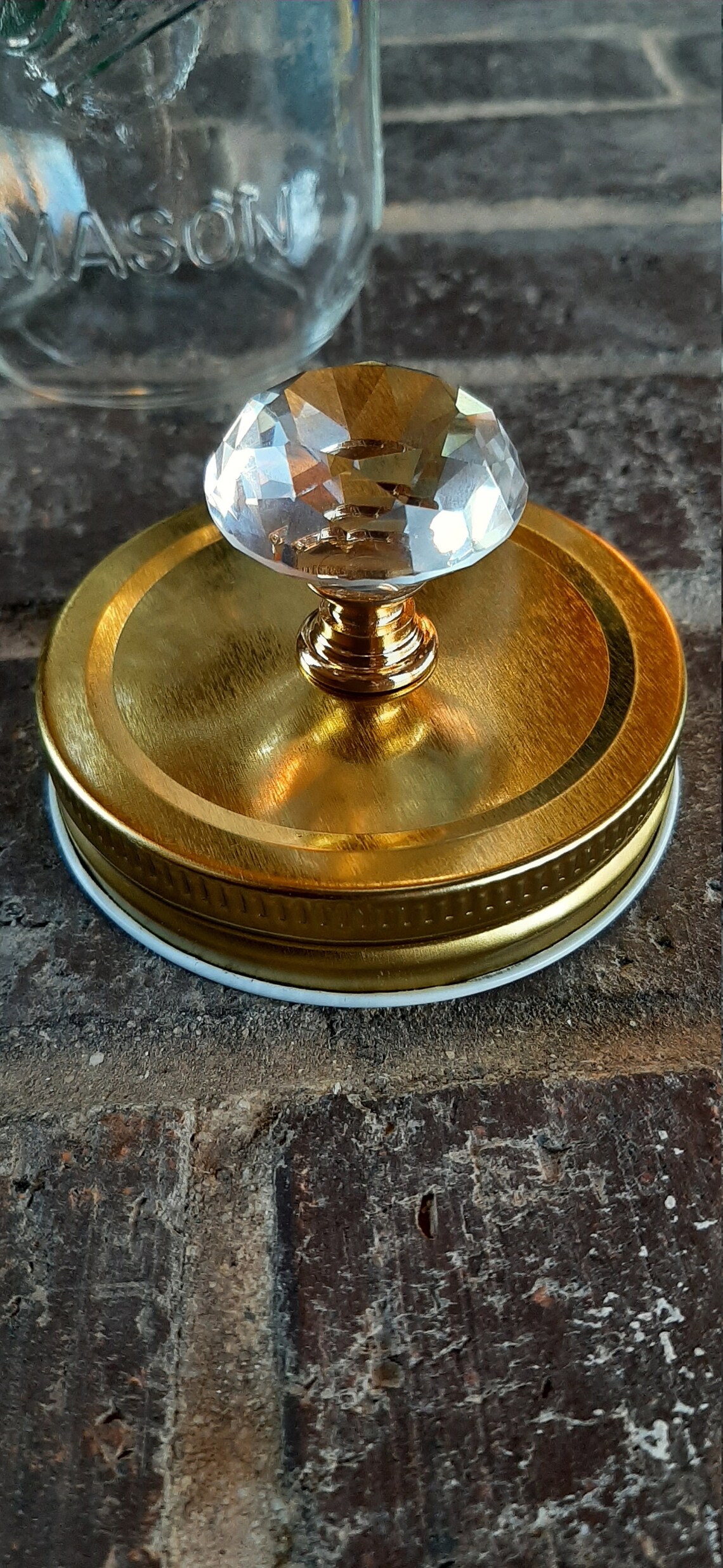 Regular Size Gold Metal Decorative Mason Jar Lid Etsy