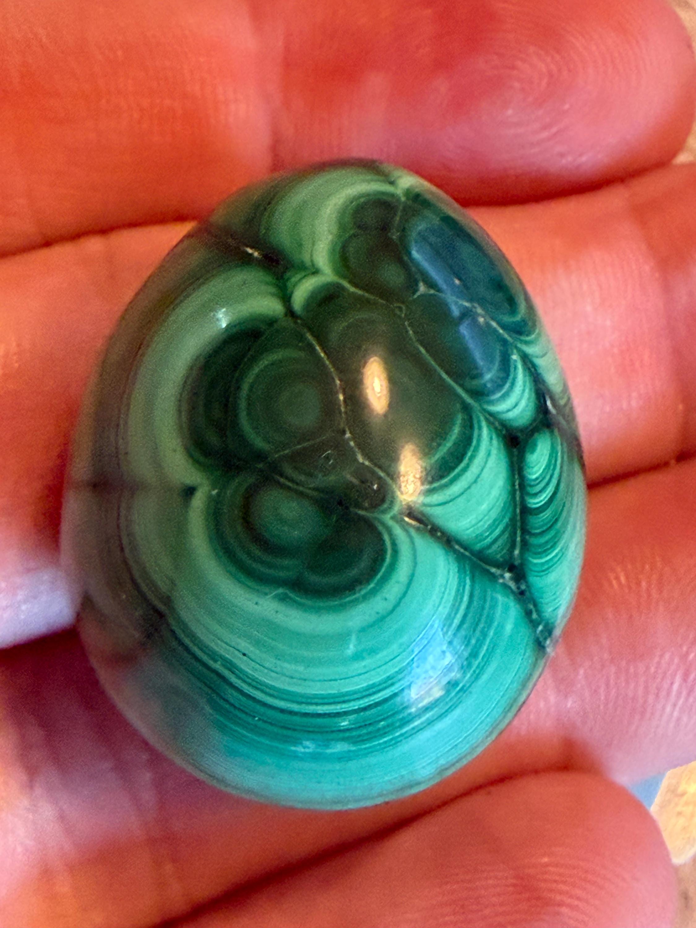 Malachite Egg - Etsy