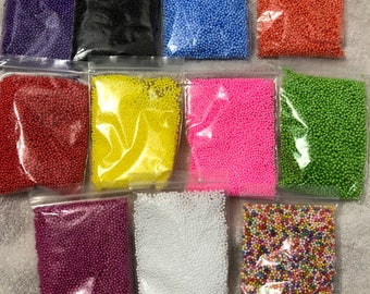 Foam Balls | Foam Balls for Slime | Small Mini Floam Beads Cheap | Multicolor & Solid Colors