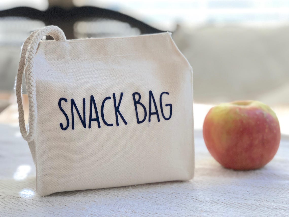 Snack lunch bag ECOBag mini lunch sack natural cotton Etsy