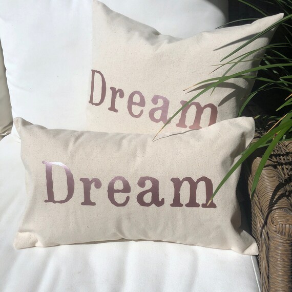 Dream Canvas Lumbar Pillow Cover Natural Color Lumbar Etsy