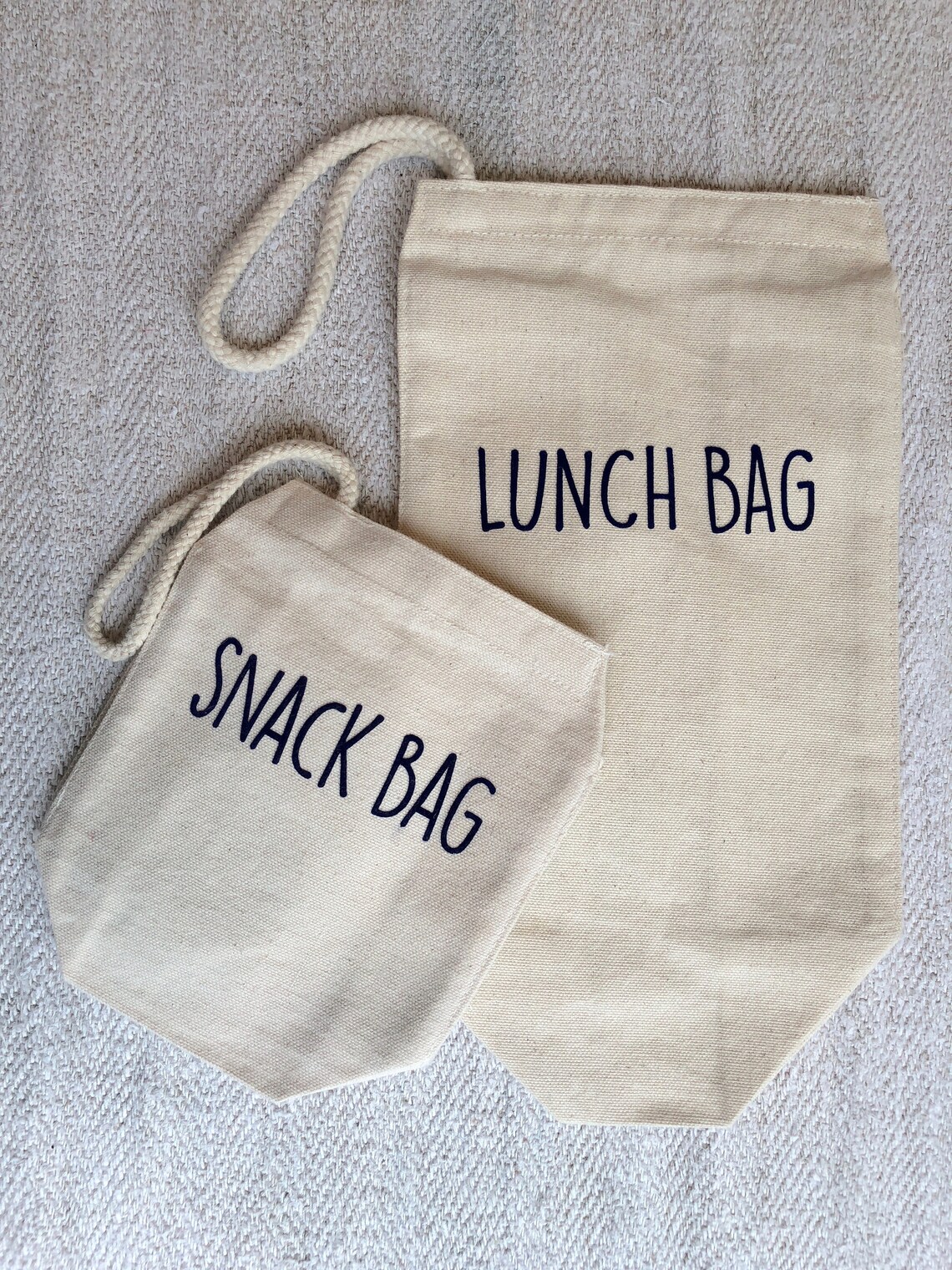 Snack lunch bag ECOBag mini lunch sack natural cotton Etsy
