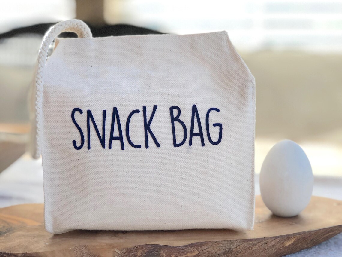 Snack lunch bag ECOBag mini lunch sack natural cotton Etsy