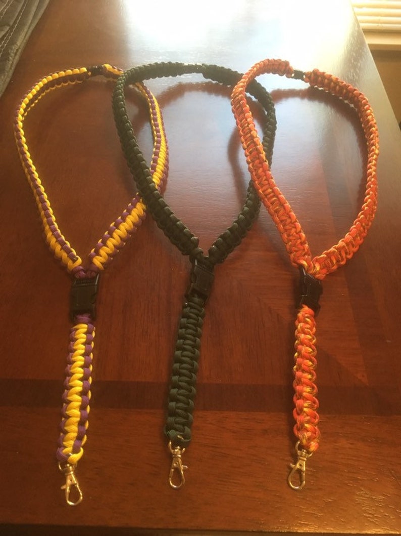 Paracord Lanyard Cobra Knot Custom Lanyards for Badges or Etsy