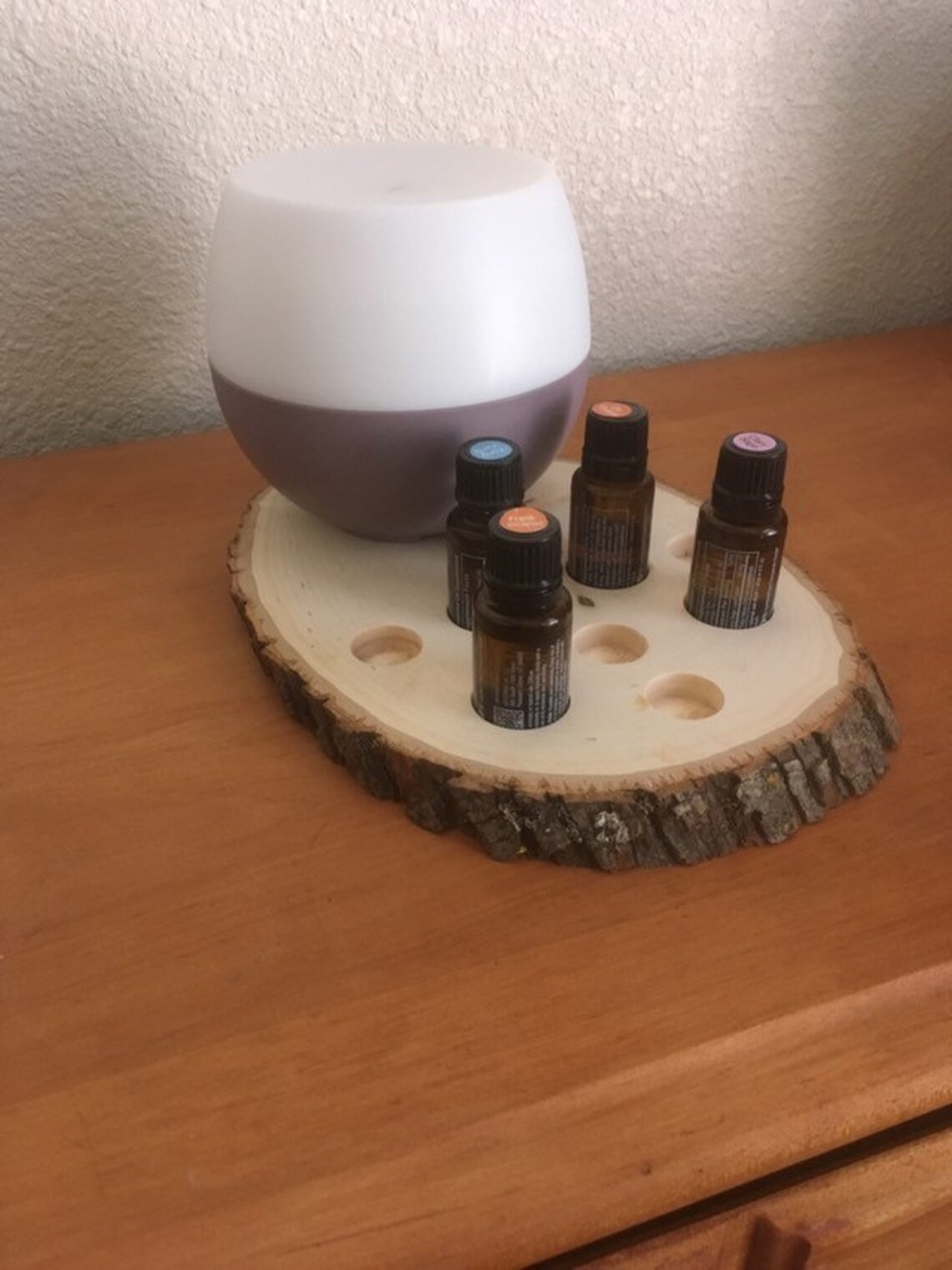 Wooden Essential Oil and Diffuser Holder Etsy