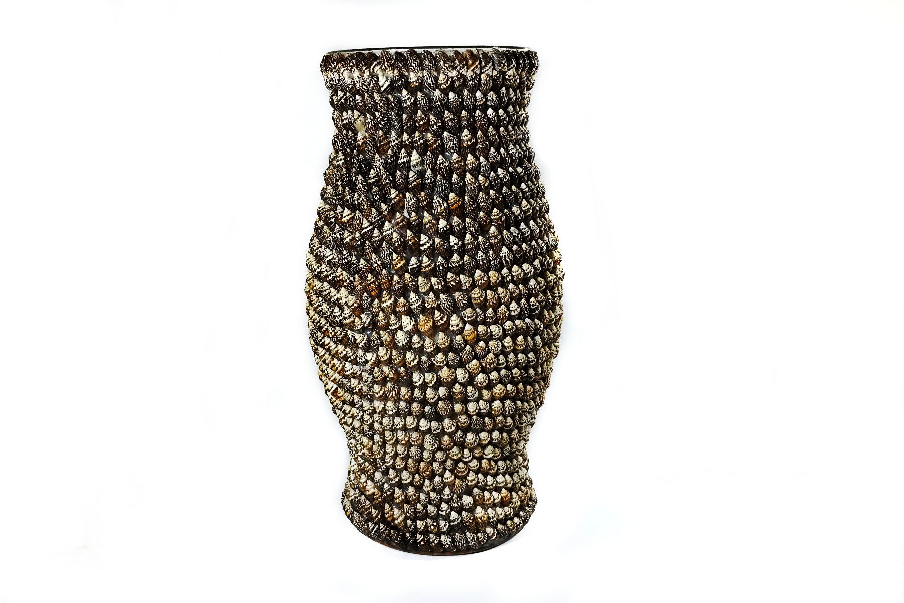 Decorated Vase Seashells Vase Shell Covered Flowers Vase Beach Etsy