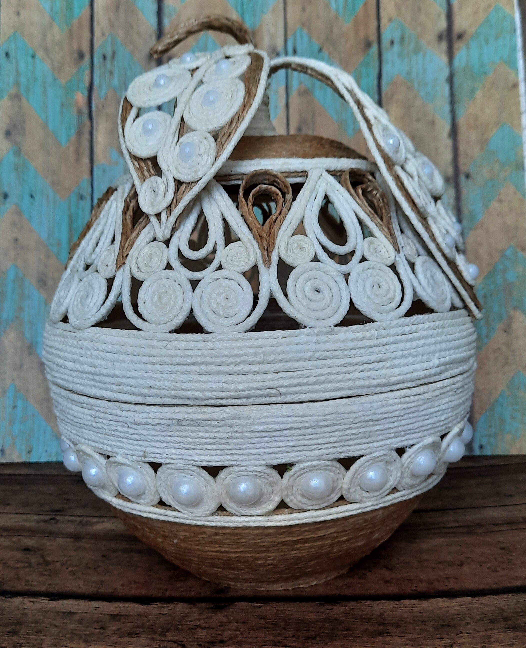 Jute Decorative Box Box With Lid Elegant Basket Jute Storage Easter