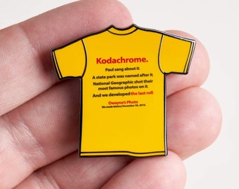 Kodachrome T Shirt 10th Anniversary Pin with Dwayne's Photo